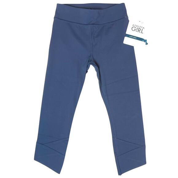 NWT Athleta Girl On Pointe Cross Hem Capri Cropped Athletic Leggings Small / 7 - Picture 2 of 10